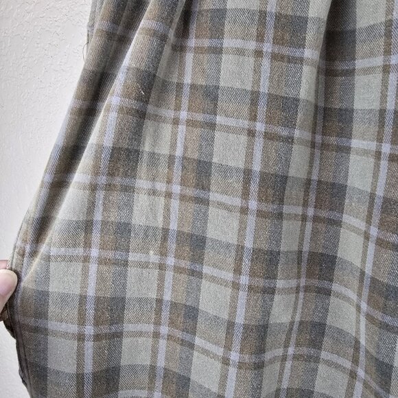 Oli & Hali XL Pleated Plaid Cropped Harem Pants Baggy Wide Leg Boho Cottagecore - Picture 3 of 7